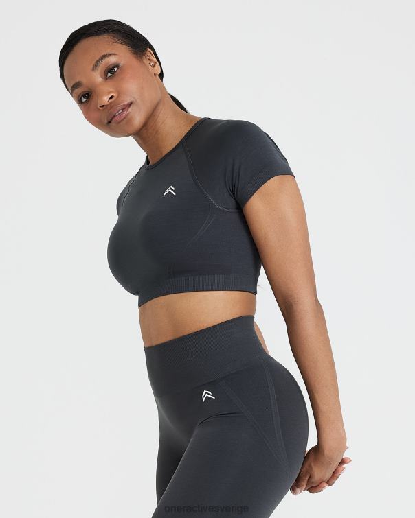 Kläder kol 4B046459 enkel sömlös kortärmad crop top Oner Active