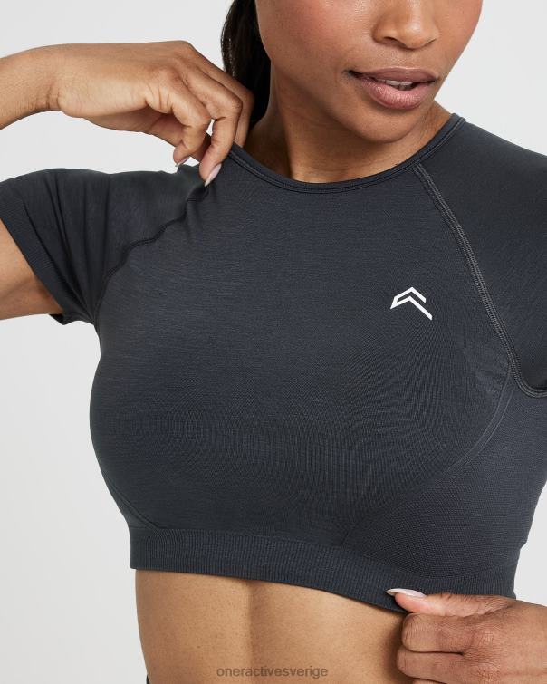 Kläder kol 4B046459 enkel sömlös kortärmad crop top Oner Active