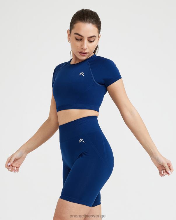 Kläder midnatt 4B046484 enkel sömlös kortärmad crop top Oner Active
