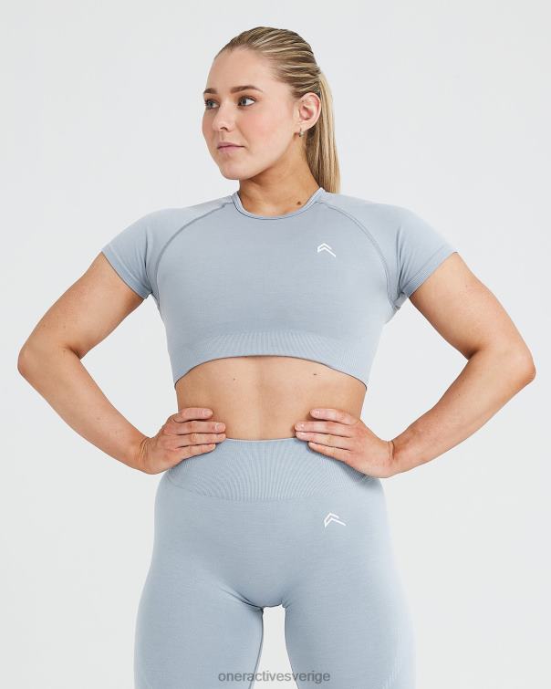 Kläder rök grå märgel 4B046447 klassisk sömlös 2.0 kortärmad crop top Oner Active