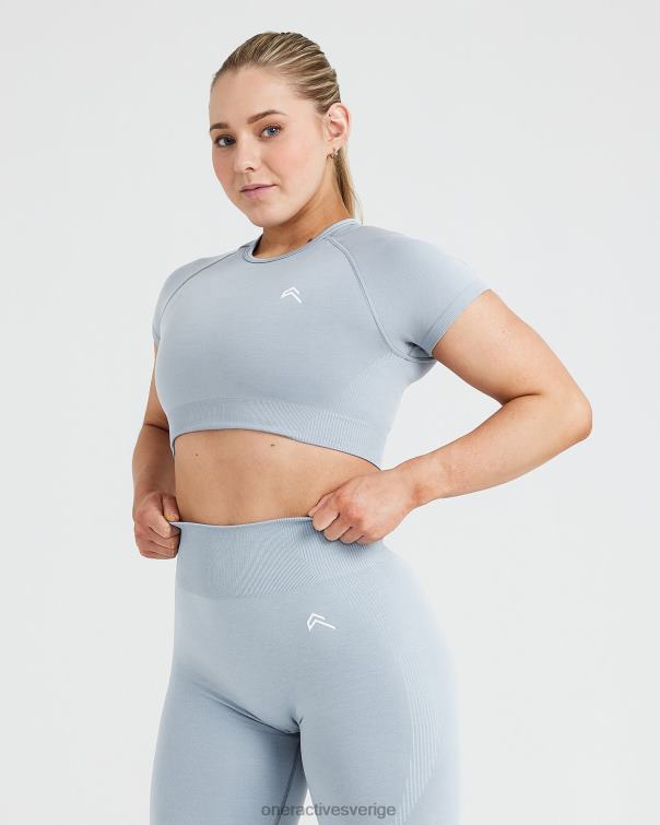 Kläder rök grå märgel 4B046447 klassisk sömlös 2.0 kortärmad crop top Oner Active