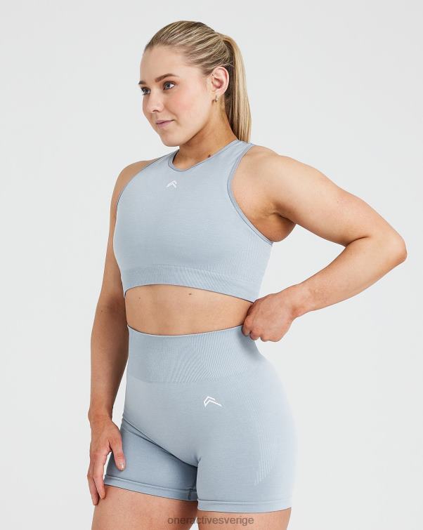Kläder rök grå märgel 4B046448 klassisk sömlös 2.0 crop top Oner Active