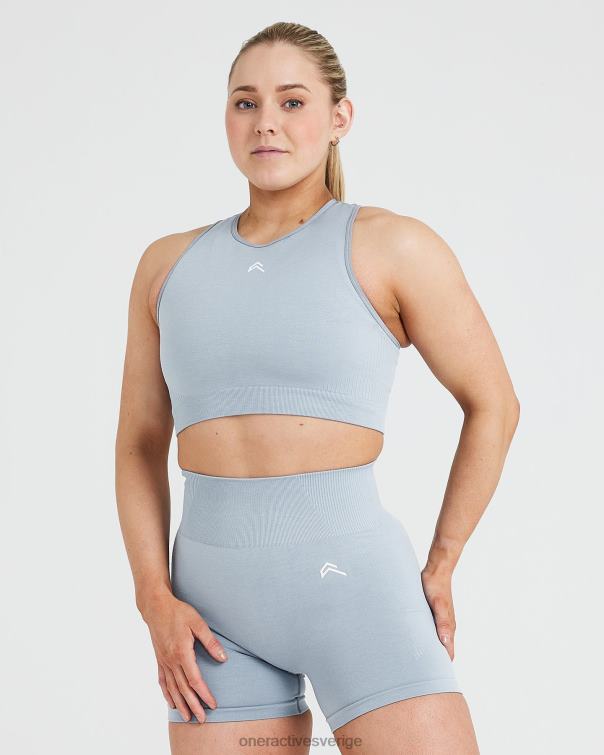 Kläder rök grå märgel 4B046448 klassisk sömlös 2.0 crop top Oner Active
