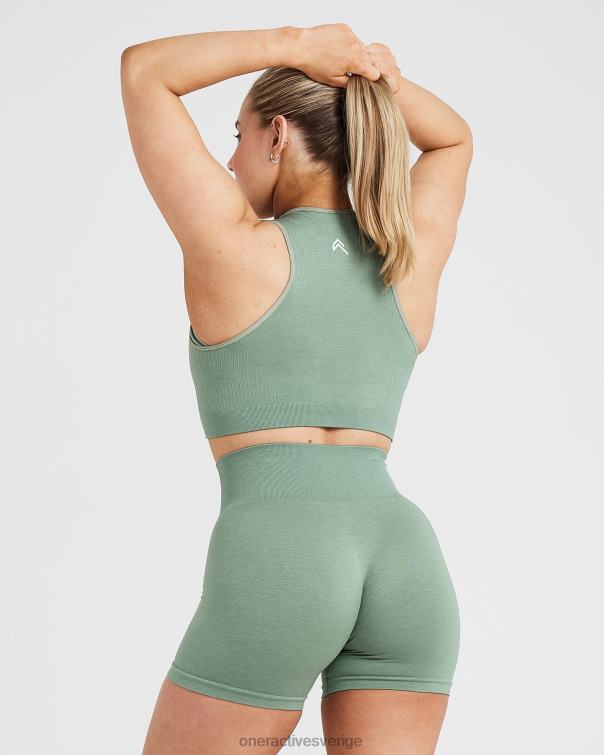 Kläder salvia märgel 4B046455 klassisk sömlös 2.0 crop top Oner Active