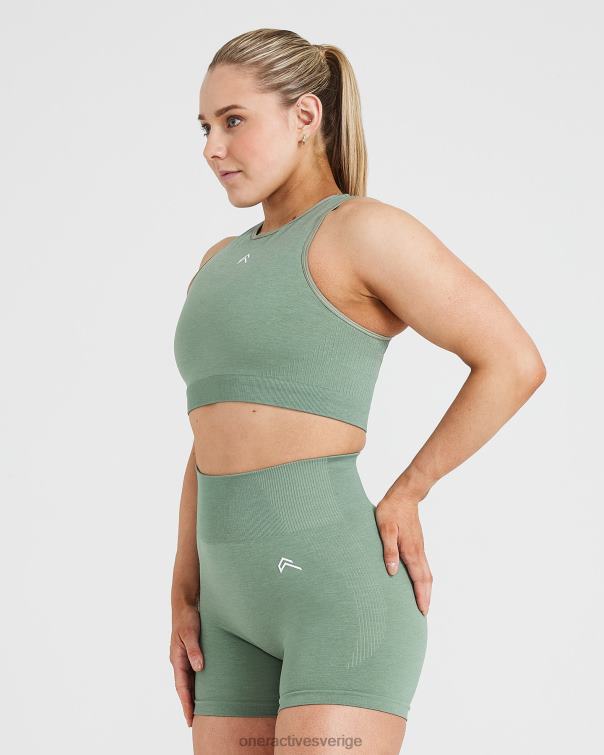 Kläder salvia märgel 4B046455 klassisk sömlös 2.0 crop top Oner Active