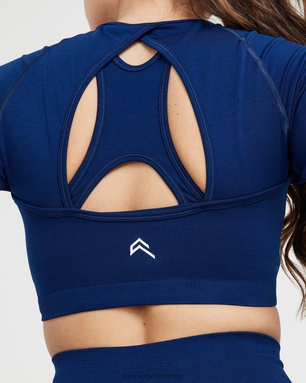 Kläder midnatt 4B046485 enkel sömlös långärmad crop top Oner Active