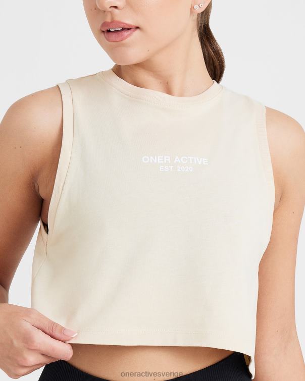 Kläder tvättad sand 4B046553 grafisk jersey tank Oner Active