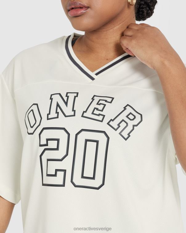 Kläder benvit 4B046487 varsity v-ringad kortärmad t-shirt Oner Active