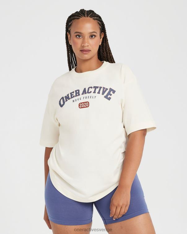 Kläder benvit 4B046531 oversized kortärmad klubbt-shirt Oner Active