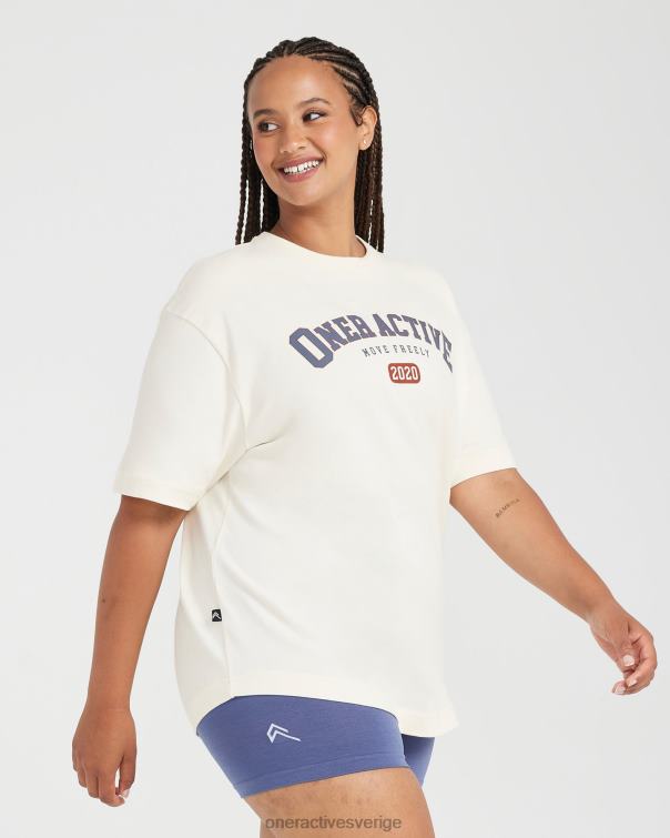 Kläder benvit 4B046531 oversized kortärmad klubbt-shirt Oner Active