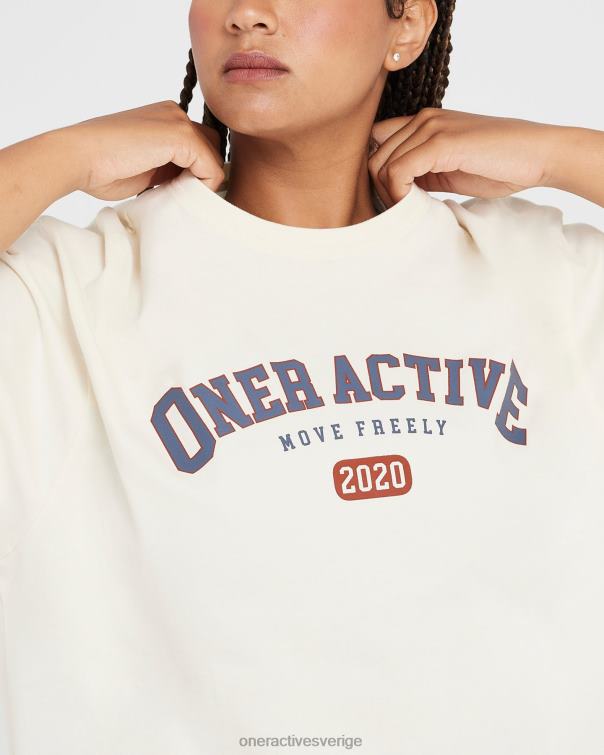Kläder benvit 4B046531 oversized kortärmad klubbt-shirt Oner Active