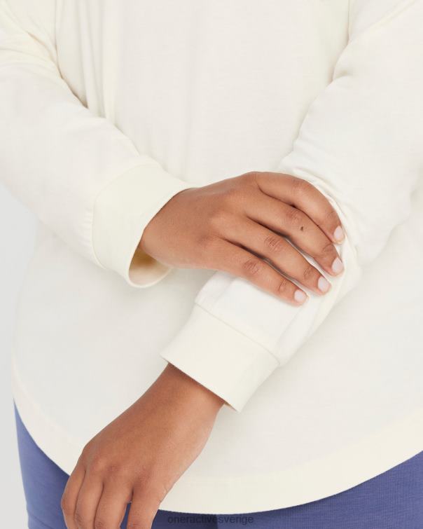 Kläder benvit 4B046533 oversized långärmad klubbt-shirt Oner Active