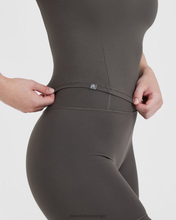 Kläder djup taupe 4B046433 mjuk mjuk t-shirt med mitten av kort ärm Oner Active