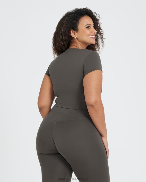 Kläder djup taupe 4B046468 tidlös t-shirt med kort ärm Oner Active