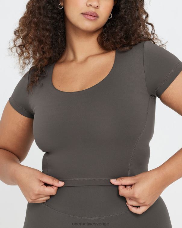 Kläder djup taupe 4B046468 tidlös t-shirt med kort ärm Oner Active