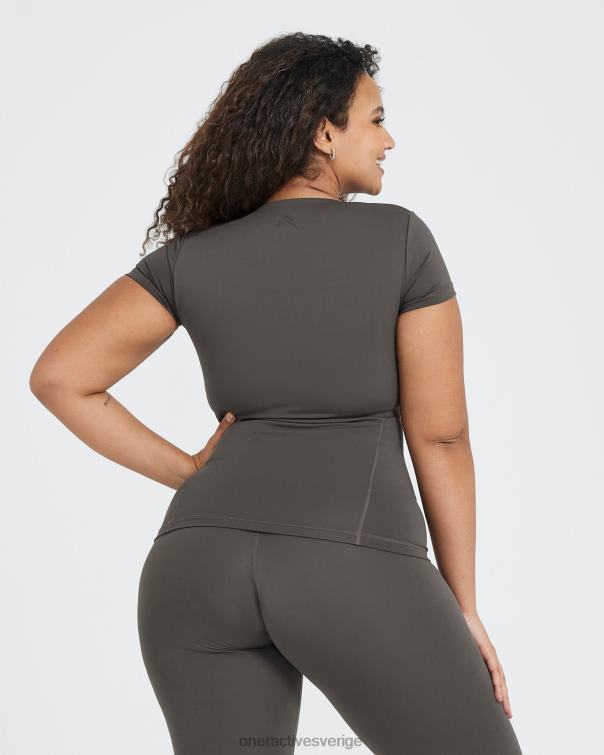 Kläder djup taupe 4B046489 tidlös kortärmad t-shirt Oner Active