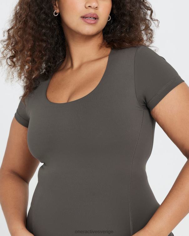 Kläder djup taupe 4B046489 tidlös kortärmad t-shirt Oner Active