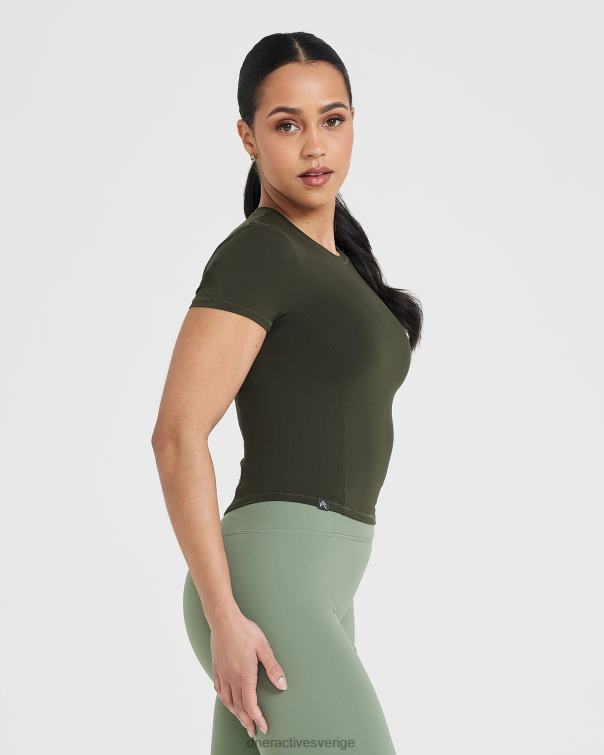 Kläder kaki 4B046409 mjuk mjuk t-shirt med mitten av kort ärm Oner Active