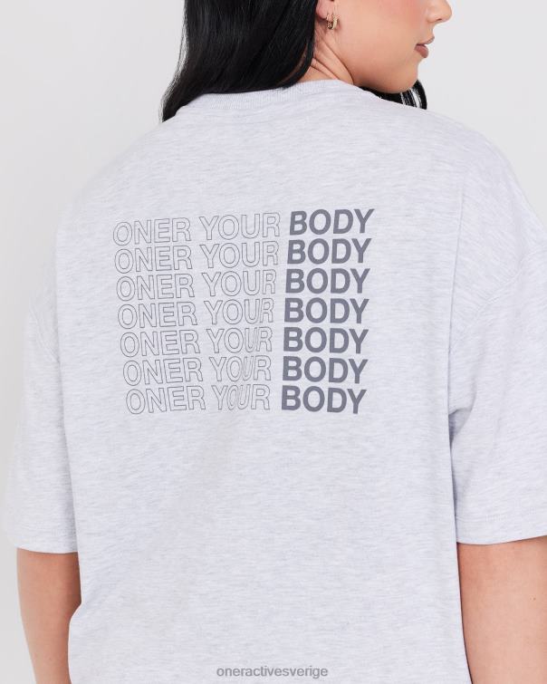 Kläder ljusgrå märgel 4B046424 oyb grafisk unisex t-shirt Oner Active