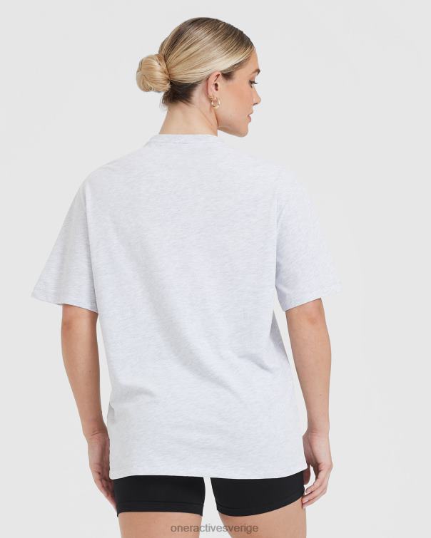 Kläder ljusgrå märgel 4B046493 klassisk oversized lätt t-shirt Oner Active