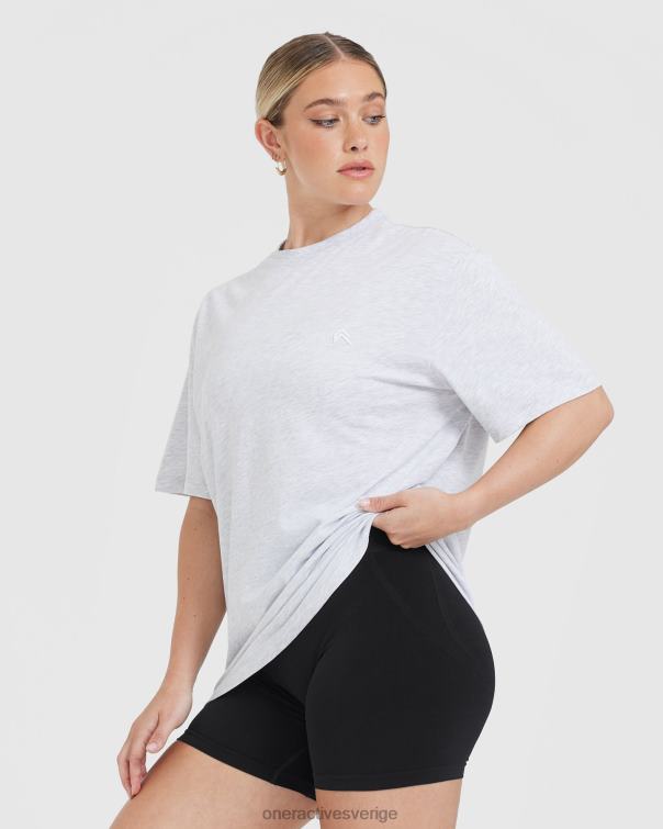 Kläder ljusgrå märgel 4B046493 klassisk oversized lätt t-shirt Oner Active