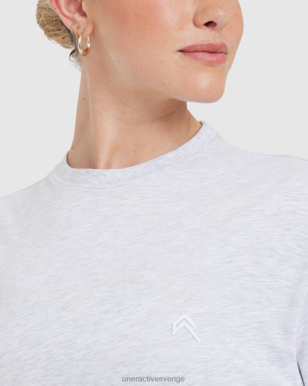 Kläder ljusgrå märgel 4B046493 klassisk oversized lätt t-shirt Oner Active