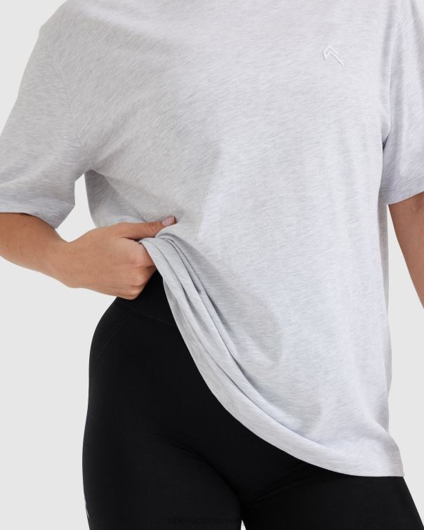 Kläder ljusgrå märgel 4B046493 klassisk oversized lätt t-shirt Oner Active