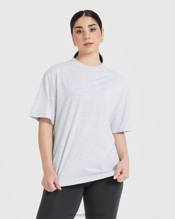 Kläder ljusgrå märgel 4B046501 klassisk varsity oversized lätt t-shirt Oner Active