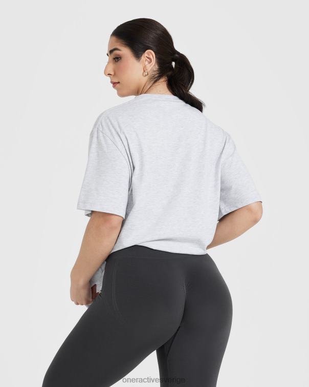 Kläder ljusgrå märgel 4B046501 klassisk varsity oversized lätt t-shirt Oner Active