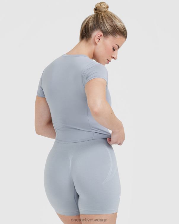 Kläder metallgrå 4B046427 mjuk mjuk t-shirt med mitten av kort ärm Oner Active