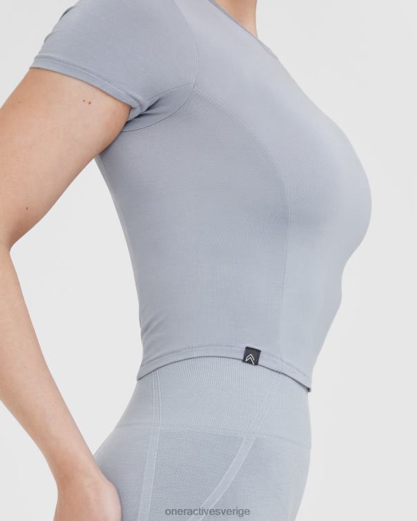 Kläder metallgrå 4B046427 mjuk mjuk t-shirt med mitten av kort ärm Oner Active