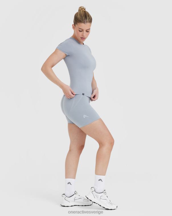 Kläder metallgrå 4B046428 mjuk mjuk kortärmad t-shirt Oner Active