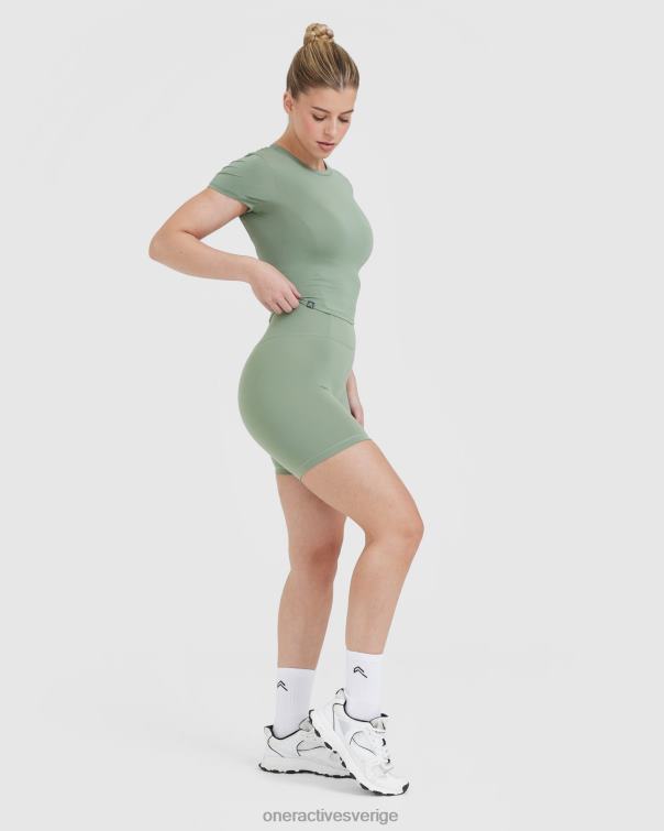 Kläder salvia 4B046434 mjuk mjuk t-shirt med mitten av kort ärm Oner Active