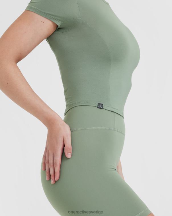 Kläder salvia 4B046434 mjuk mjuk t-shirt med mitten av kort ärm Oner Active