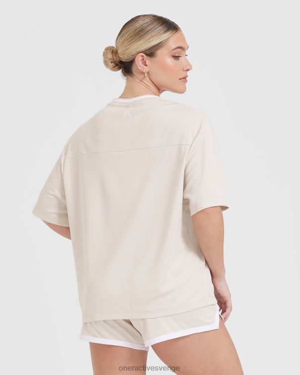 Kläder sand 4B046417 varsity v-ringad kortärmad t-shirt Oner Active