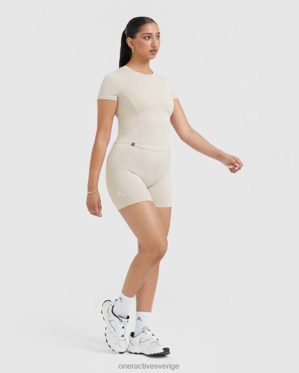 Kläder sand 4B046429 mjuk mjuk t-shirt med mitten av kort ärm Oner Active