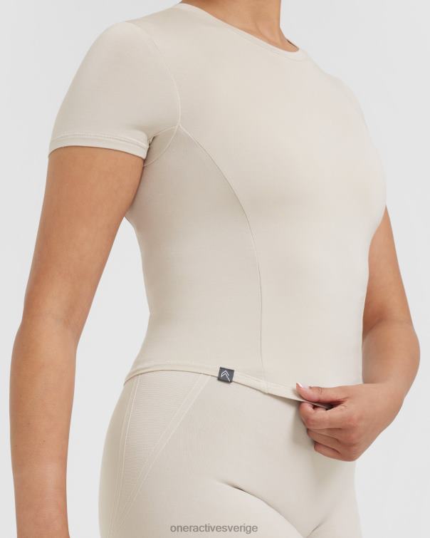 Kläder sand 4B046429 mjuk mjuk t-shirt med mitten av kort ärm Oner Active