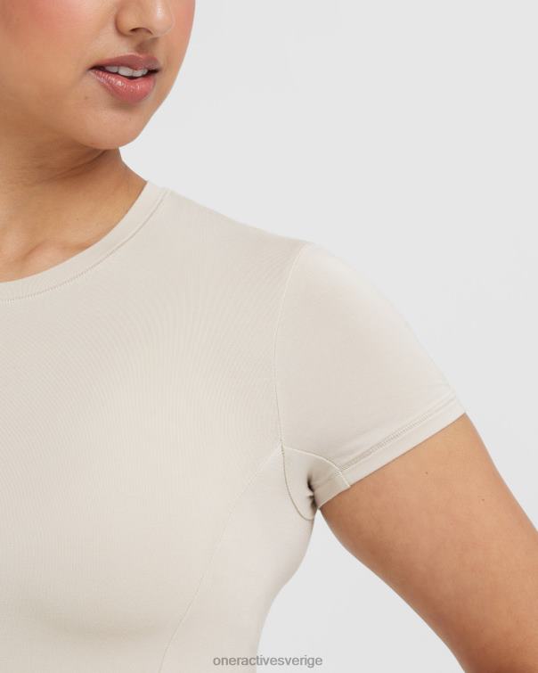 Kläder sand 4B046429 mjuk mjuk t-shirt med mitten av kort ärm Oner Active