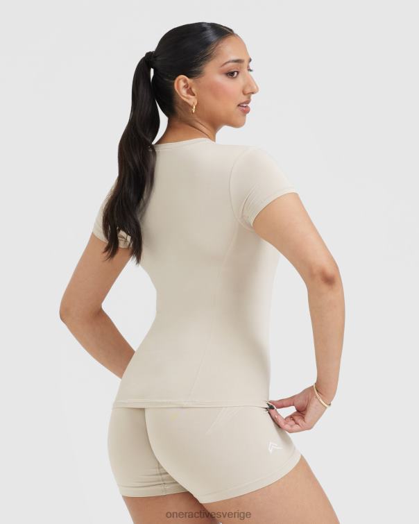 Kläder sand 4B046430 mjuk mjuk kortärmad t-shirt Oner Active