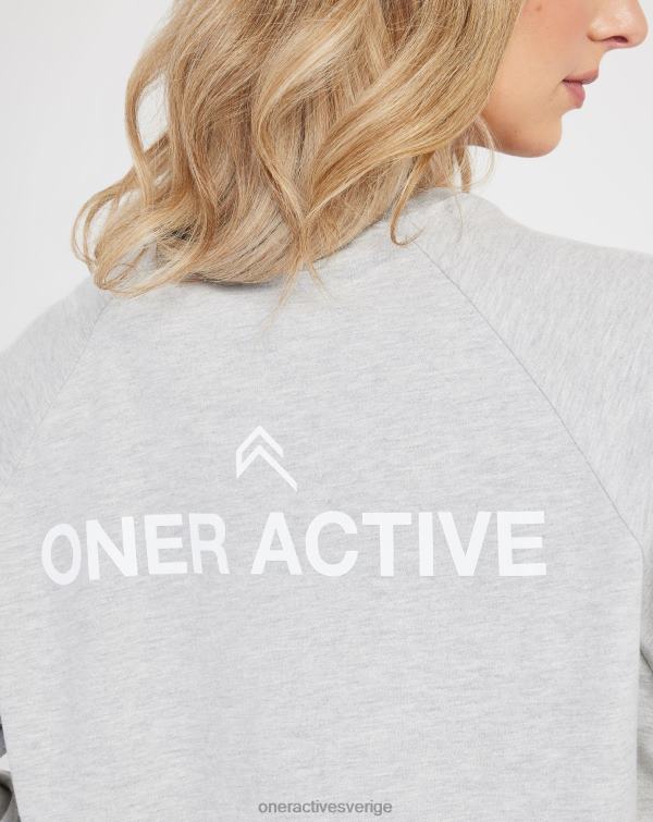 Kläder silver märgel 4B046560 grafisk oversized långärmad t-shirt Oner Active