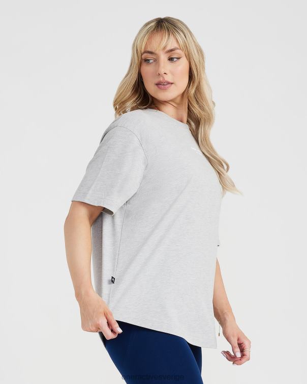 Kläder silver märgel 4B046565 grafisk oversized kortärmad t-shirt Oner Active