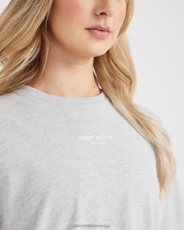 Kläder silver märgel 4B046565 grafisk oversized kortärmad t-shirt Oner Active