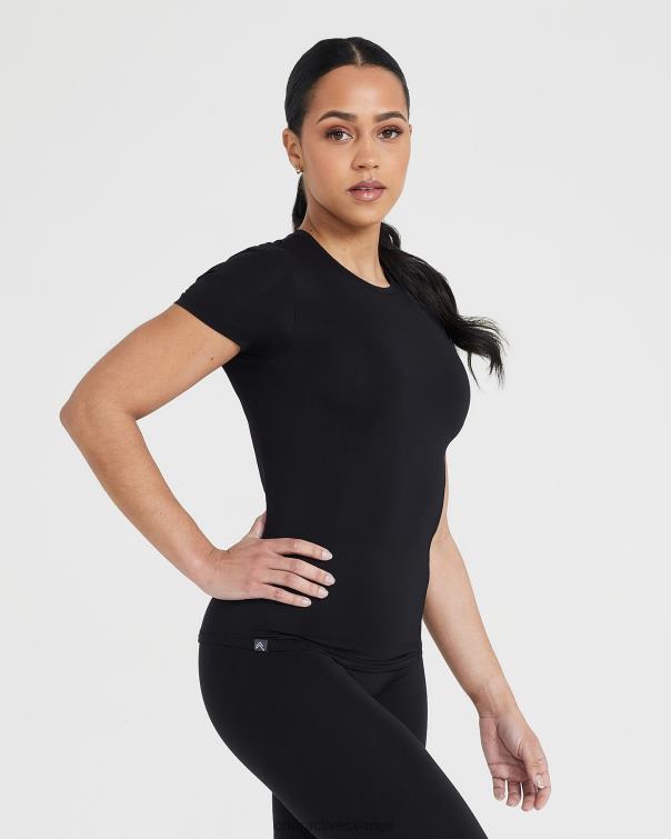 Kläder svart 4B046397 mjuk mjuk kortärmad t-shirt Oner Active