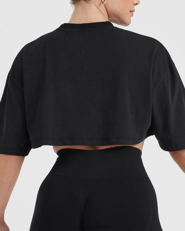 Kläder svart 4B046415 klassisk avslappnad lättvikts t-shirt Oner Active