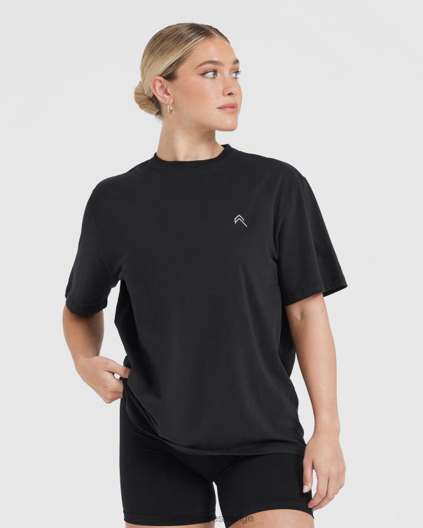 Kläder svart 4B046495 klassisk oversized lätt t-shirt Oner Active