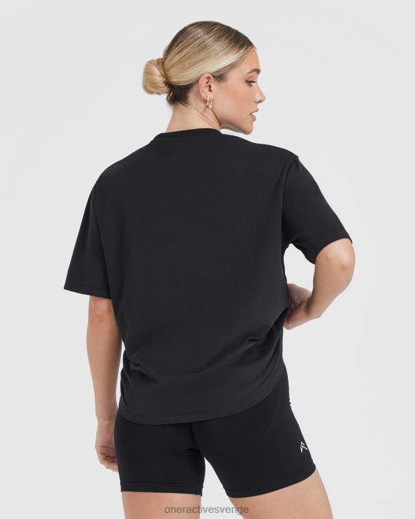 Kläder svart 4B046495 klassisk oversized lätt t-shirt Oner Active