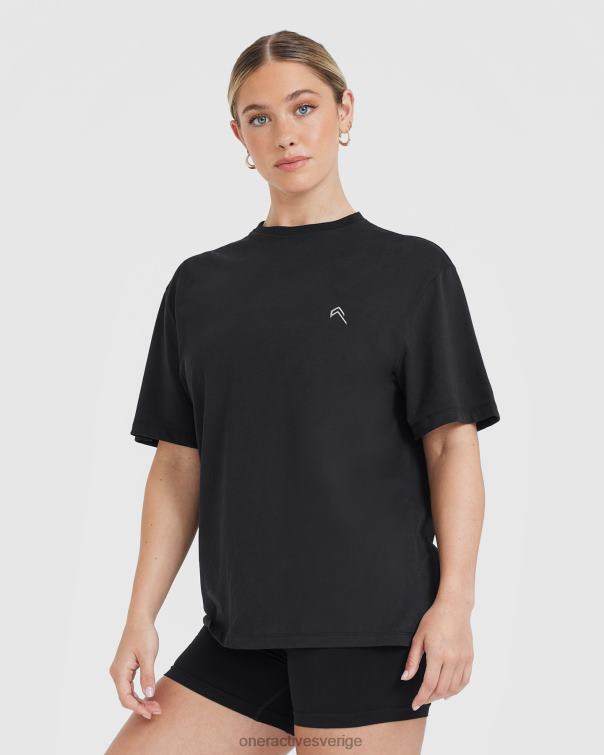 Kläder svart 4B046495 klassisk oversized lätt t-shirt Oner Active