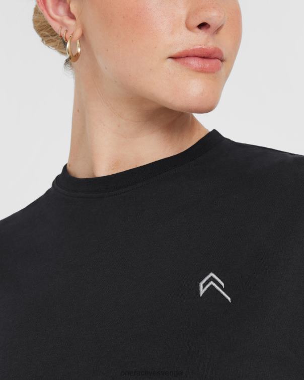 Kläder svart 4B046495 klassisk oversized lätt t-shirt Oner Active