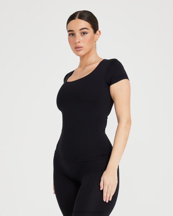 Kläder svart 4B046525 tidlös kortärmad t-shirt Oner Active