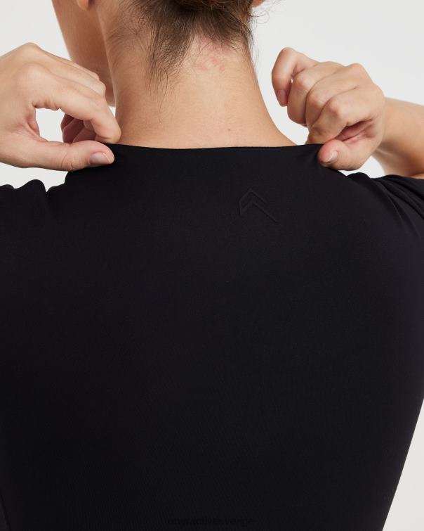 Kläder svart 4B046525 tidlös kortärmad t-shirt Oner Active